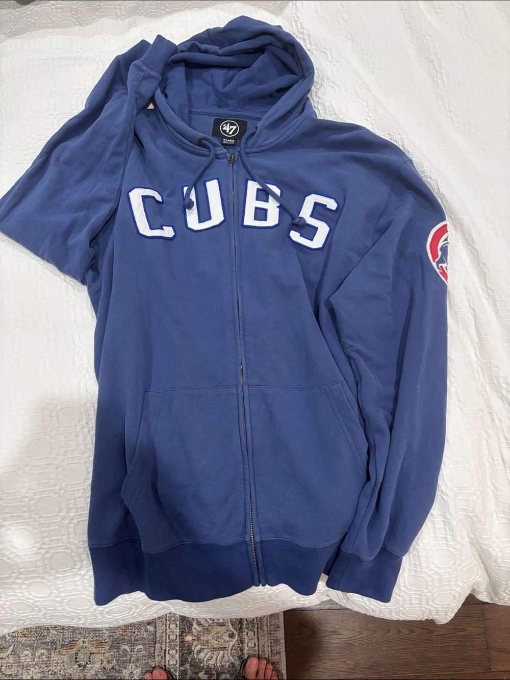 Officially Licensed ‘47 Brand Chicago Cubs Blue Full-Zip Hoodie XL